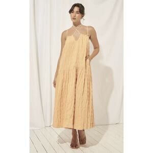 Mon Renn Zest Midi Dress in Papaya New with tag